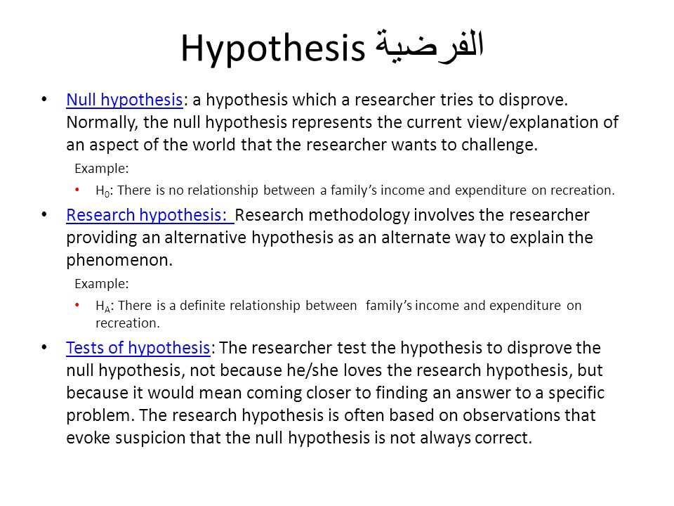 Characteristics good hypothesis research papers